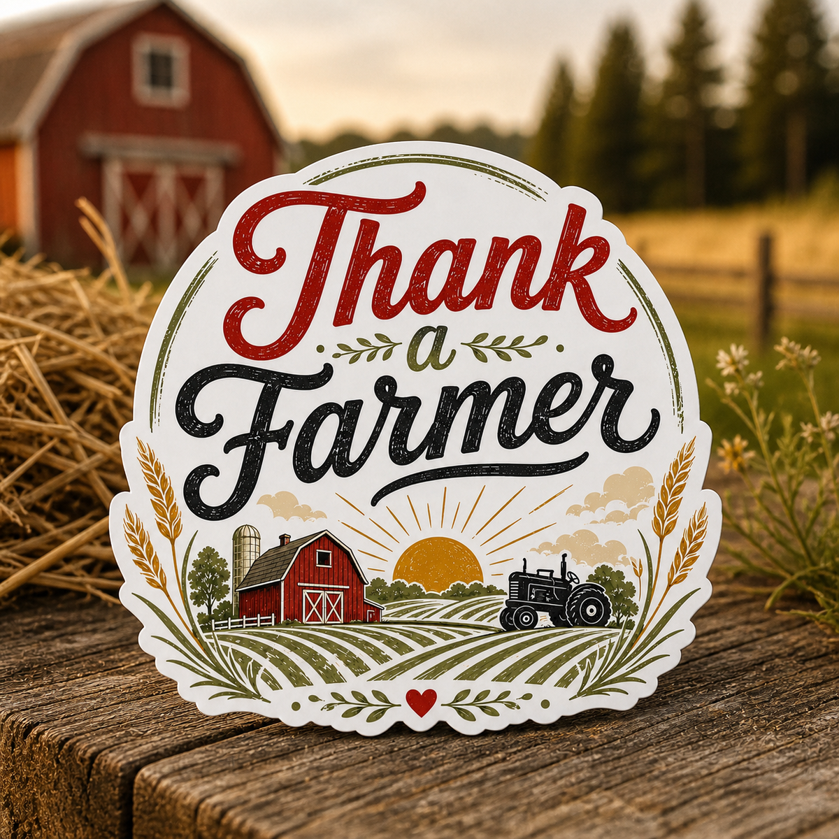 Thank a Farmer Die-Cut Sticker