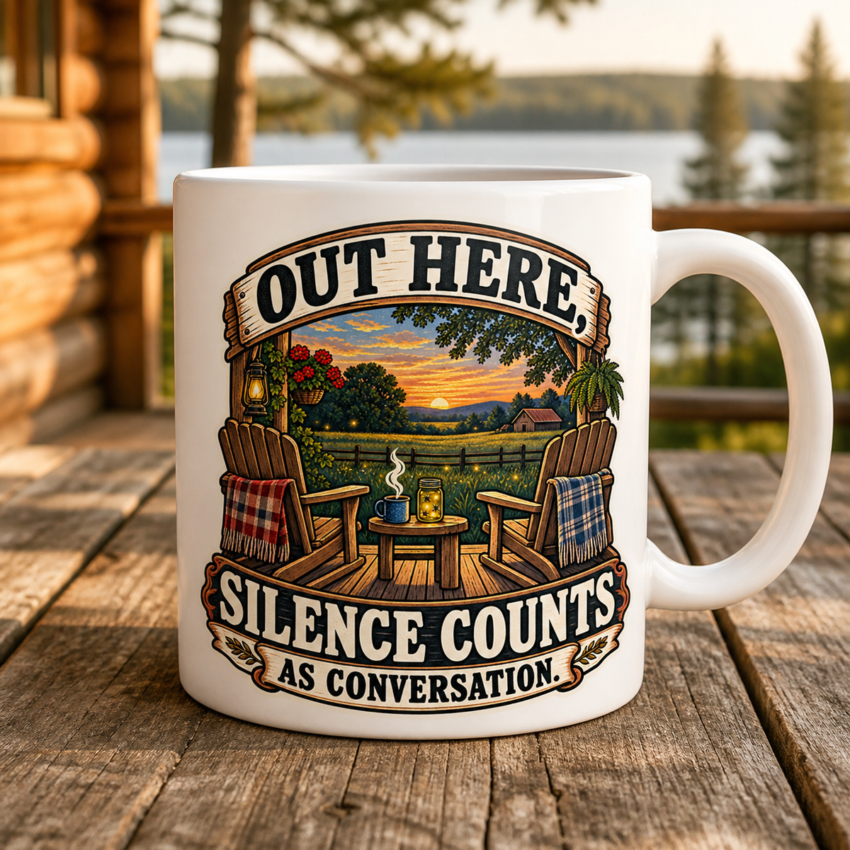 Silence Counts as Conversation 15oz White Coffee Mug