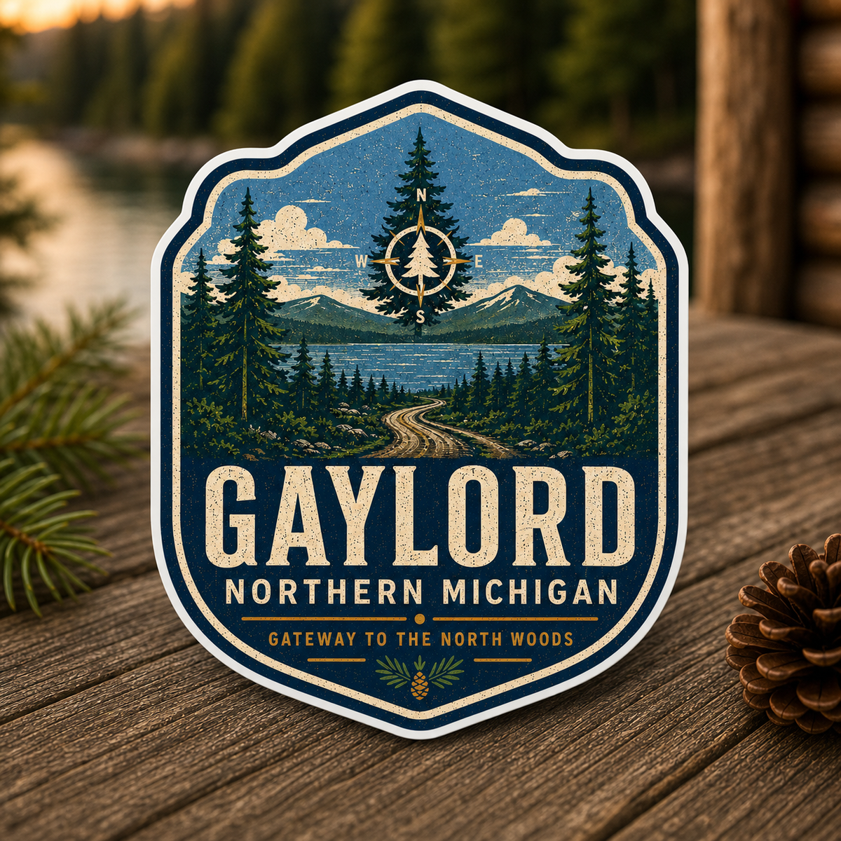 Gaylord Gateway to the North Woods Die-Cut Sticker