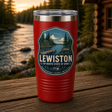 Lewiston Up North State of Mind 20oz Polar Camel Tumbler in Red