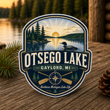 Otsego Lake Northern Michigan Lake Life Die-Cut Sticker