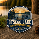 Otsego Lake Up North Nights Die-Cut Sticker