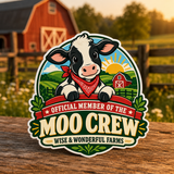 Official Moo Crew Die-Cut Sticker