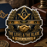 The Level and the Blade Masonic Design | Brotherhood and Honor Gift
