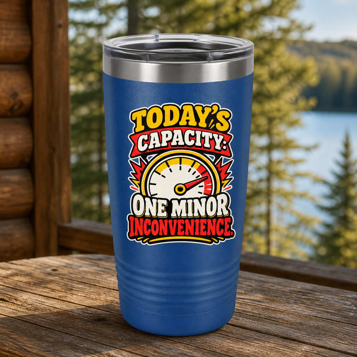 One Minor Inconvenience 20oz Polar Camel Tumbler in Royal Blue