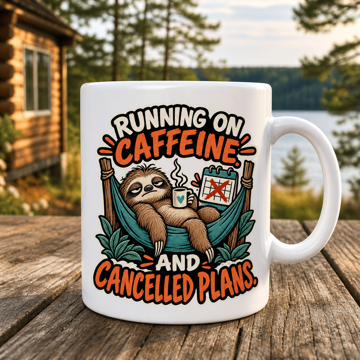 Caffeine and Cancelled Plans 15oz White Coffee Mug