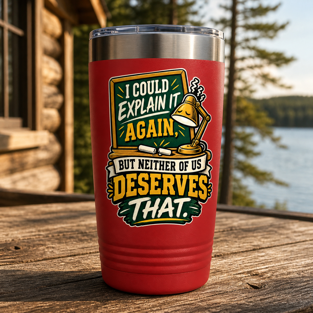 I Could Explain It Again 20oz Polar Camel Tumbler in Red