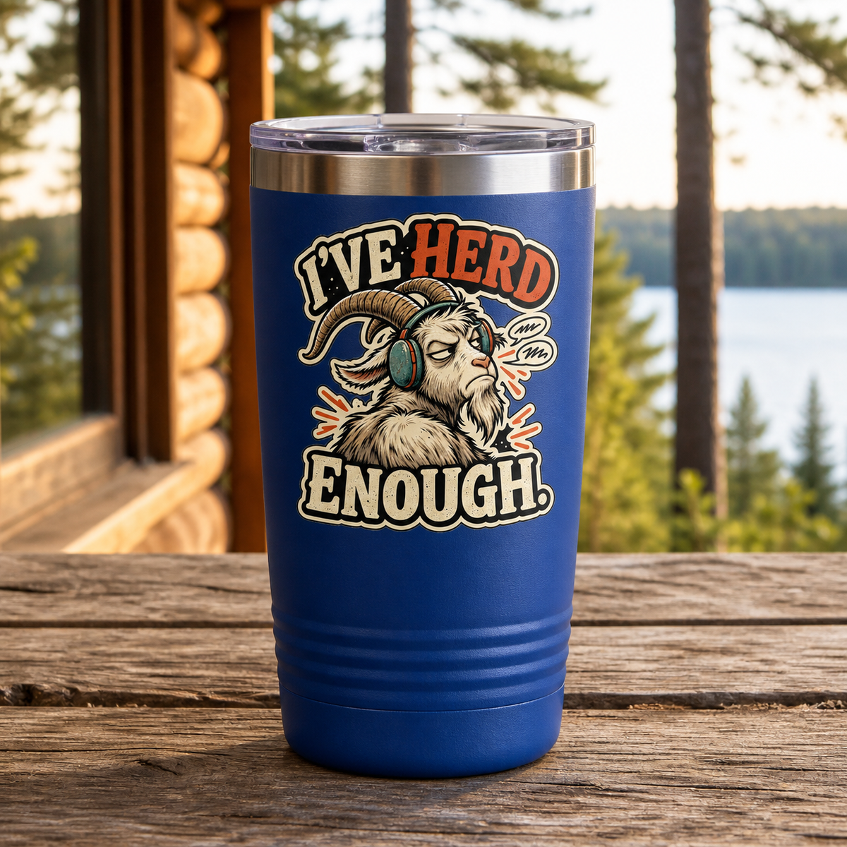 I've Herd Enough 20oz Polar Camel Tumbler in Royal Blue