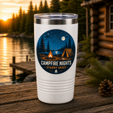 Campfire Nights Starry Skies 20oz Polar Camel Tumbler in White
