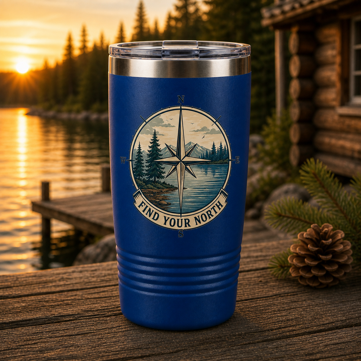 Find Your North 20oz Polar Camel Tumbler in Royal Blue