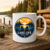 Lake Life Best Life 15oz White Coffee Mug