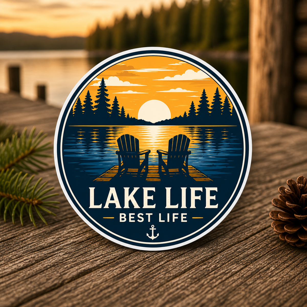 Lake Life Best Life Die-Cut Sticker