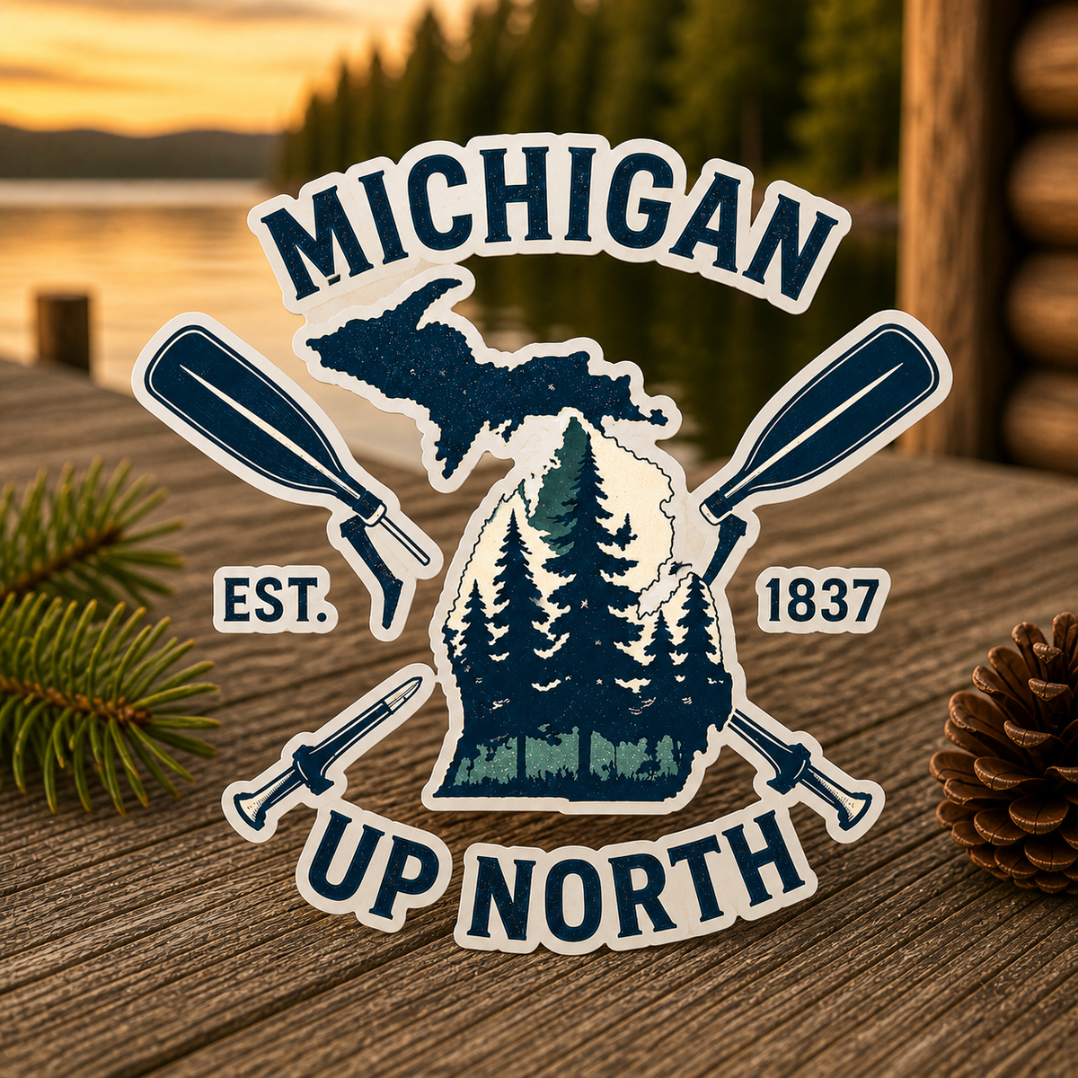 Michigan Up North Die-Cut Sticker