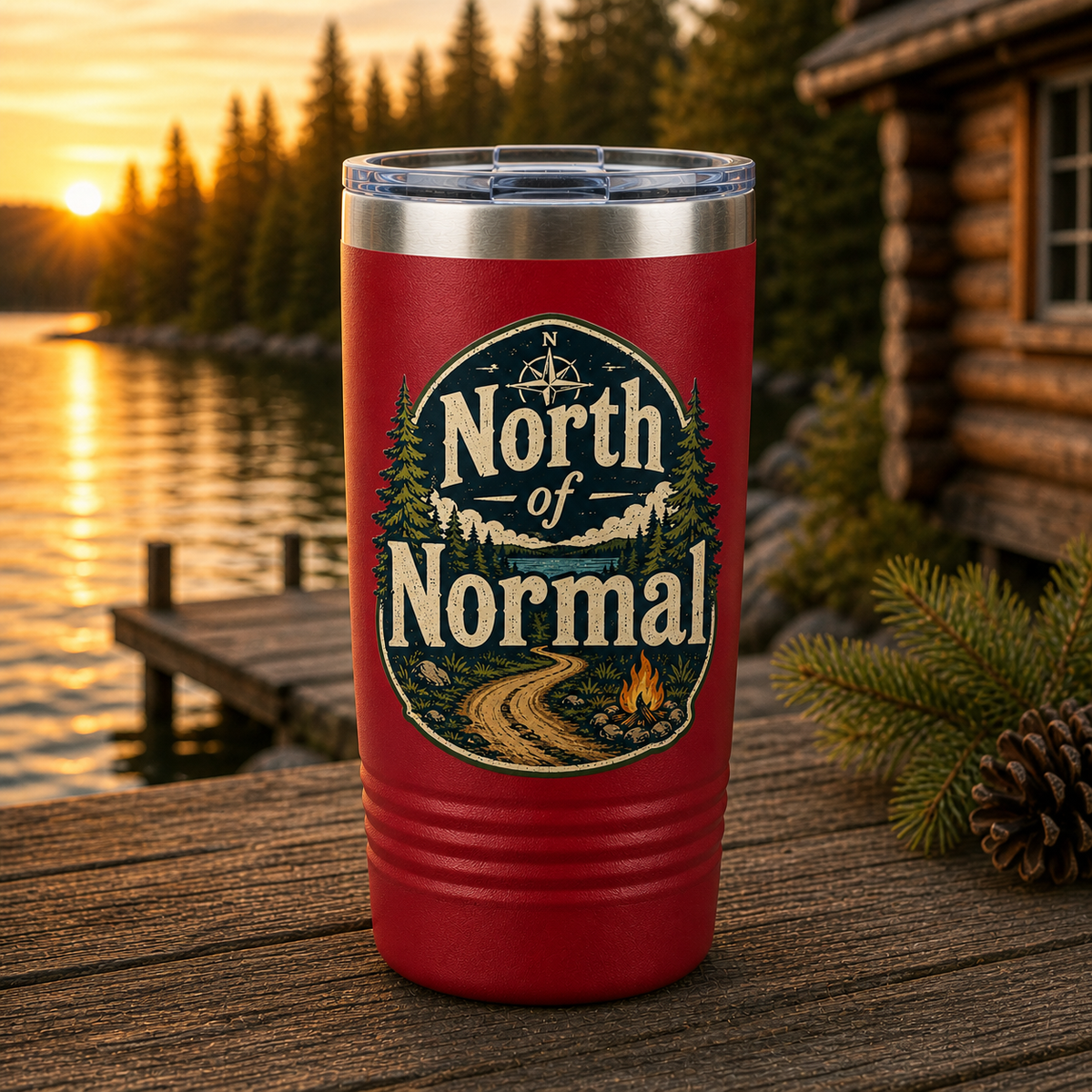North of Normal 20oz Polar Camel Tumbler in Red