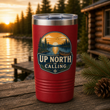Up North Is Calling 20oz Polar Camel Tumbler in Red