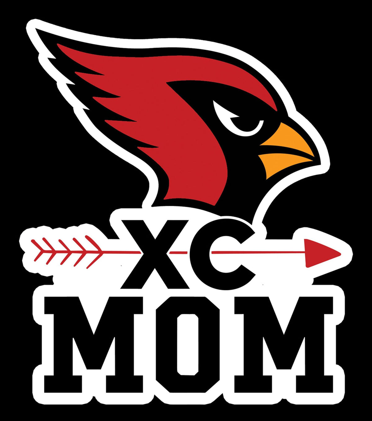 Cardinal Cross Country Mom Sticker